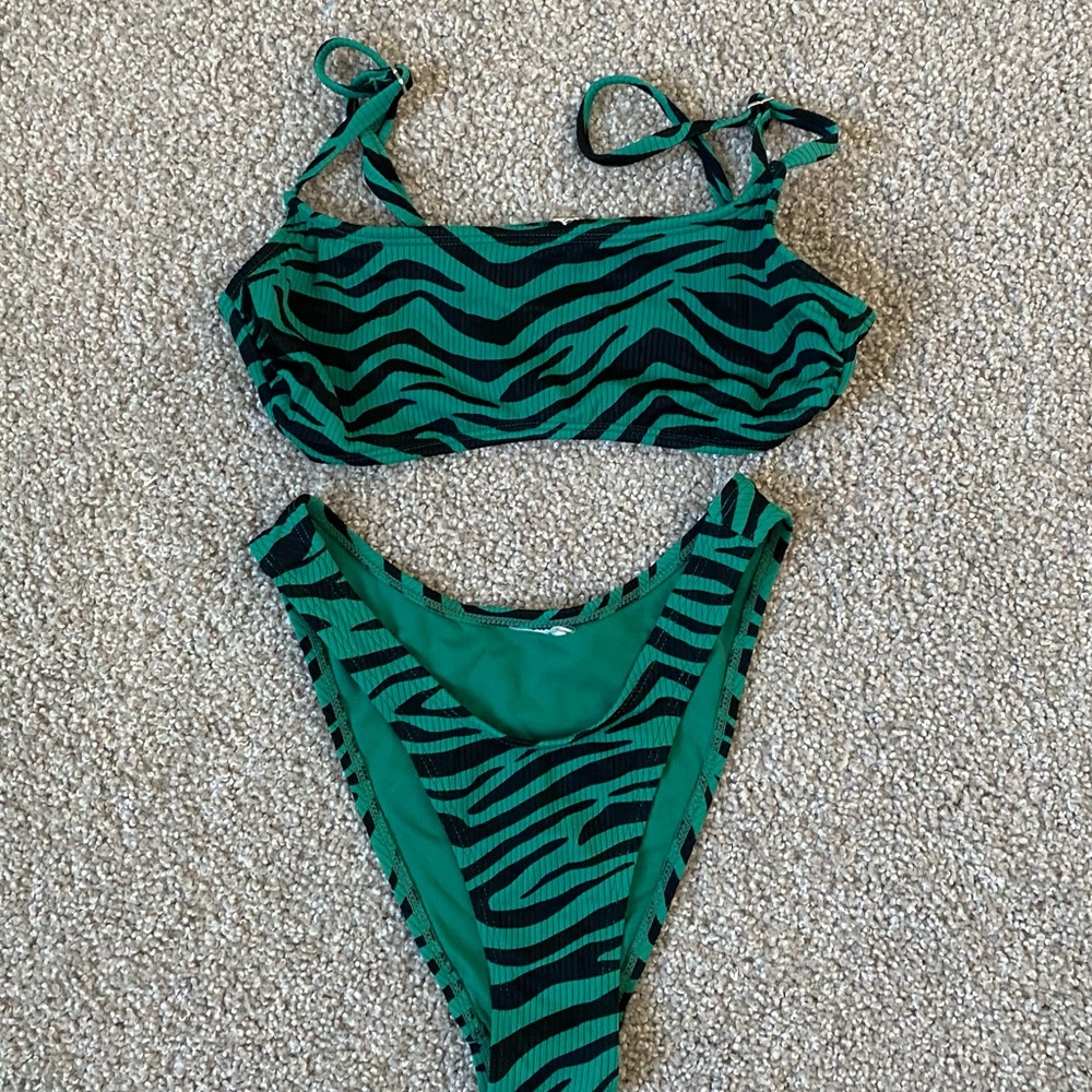 zebra printed bikini